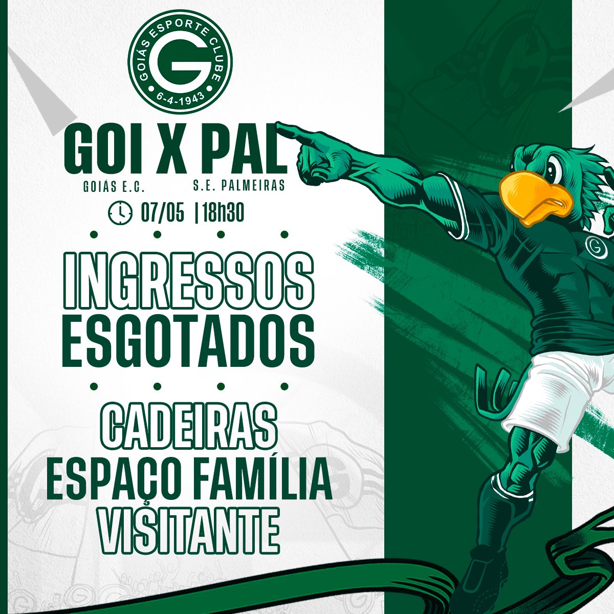 Ingressos para Goiás x Palmeiras – Sábado 16/04, às 16h30 - Goiás Esporte  Clube